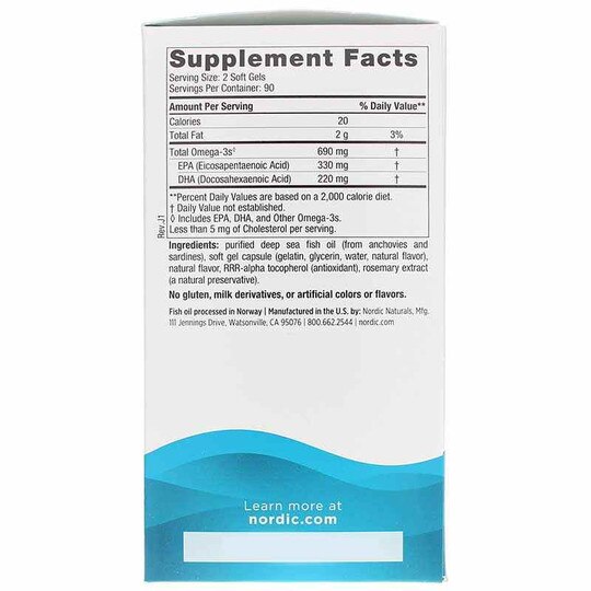 Omega-3 Lemon Softgels, NRN